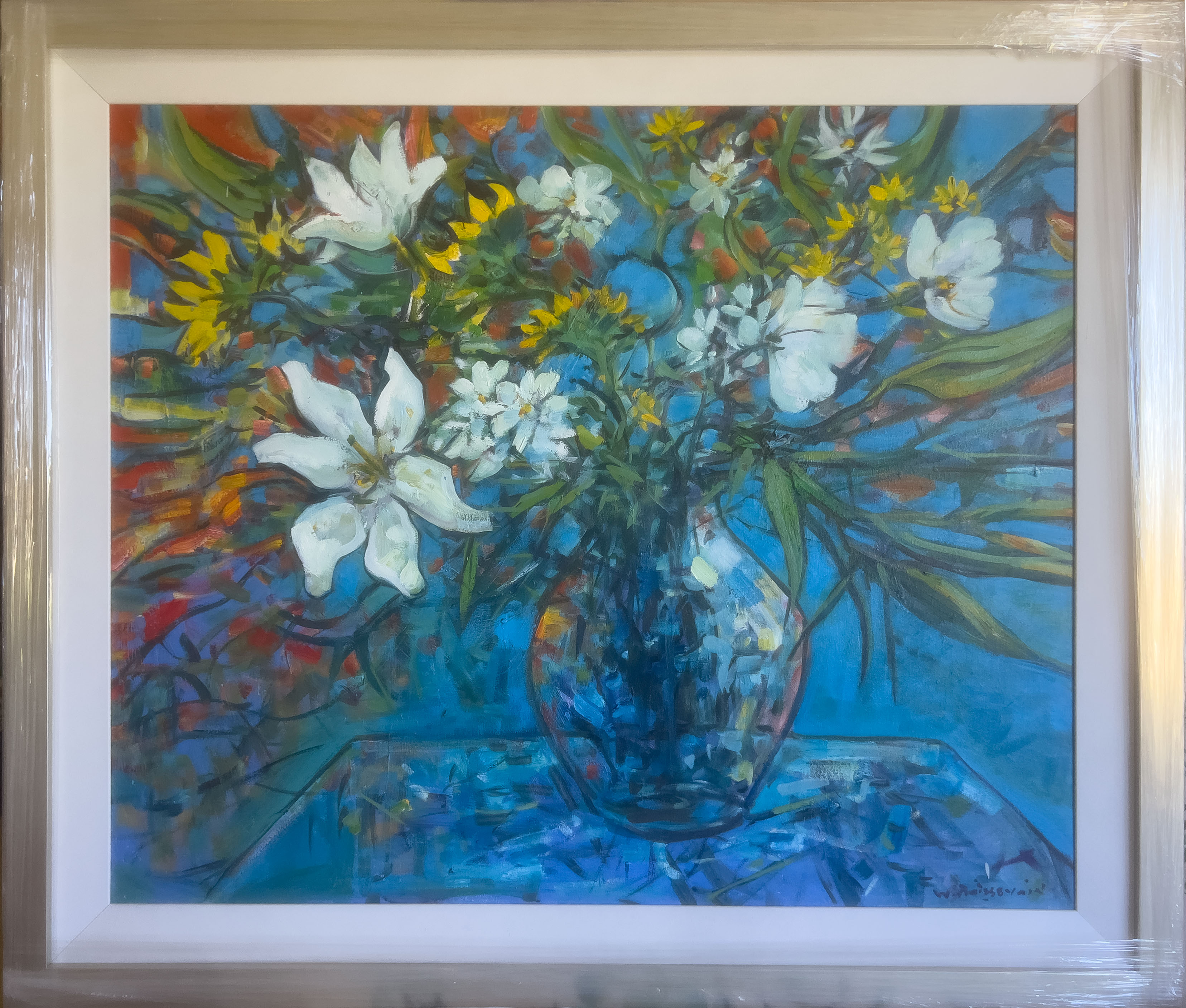 Sunflowers on Blue (2012)