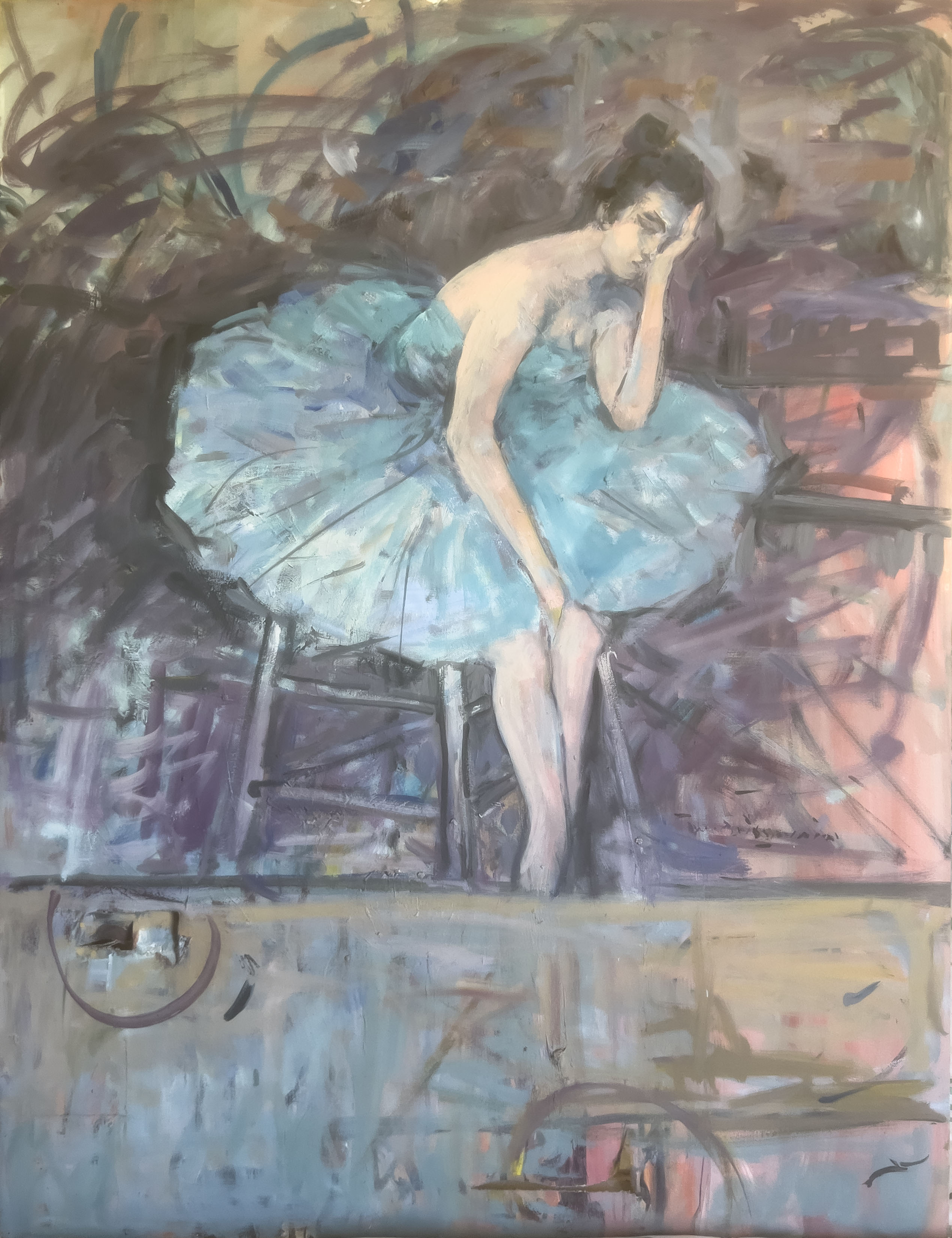 Ballerina In Blue Tu Tu (2020)